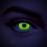 Yellow Glow in the Dark Contact Lenses